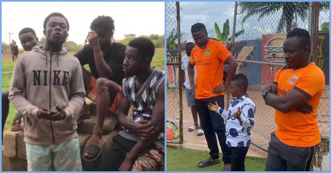 Photo of a some young men and Yaw Dabo Photo of a some young men and Yaw Dabo