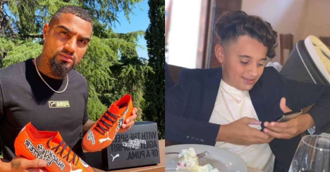 Kevin-Prince Boateng drops photos of his son; ladies say he's beautiful