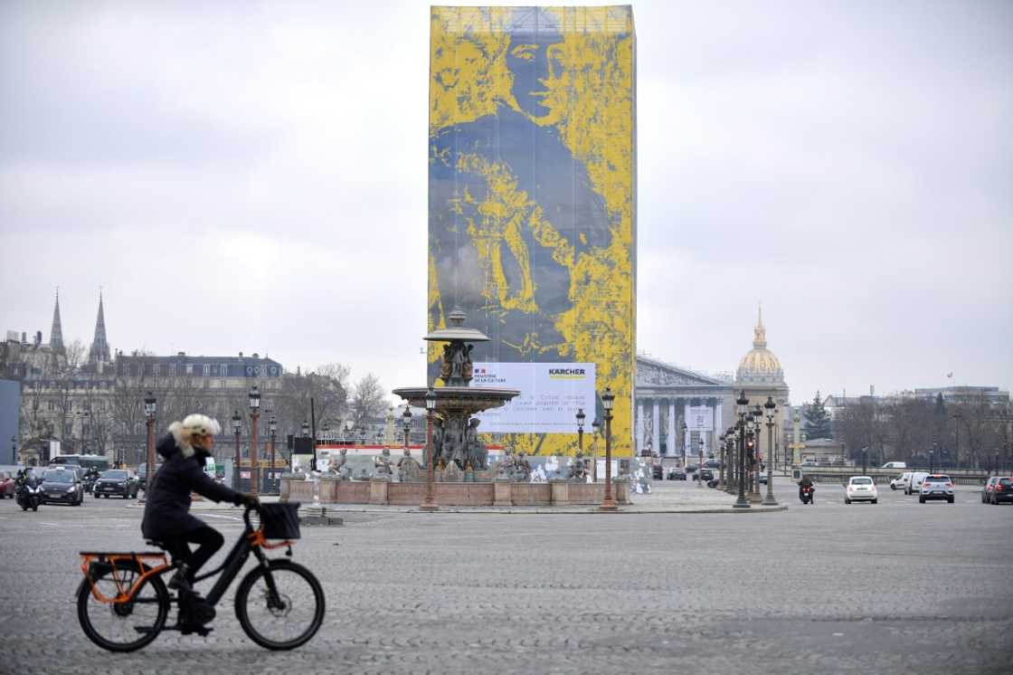 Other Paris monuments, such as the Obelisk of Luxor on the Place de la Concorde, have also been covered in advertising hoardings in recent years