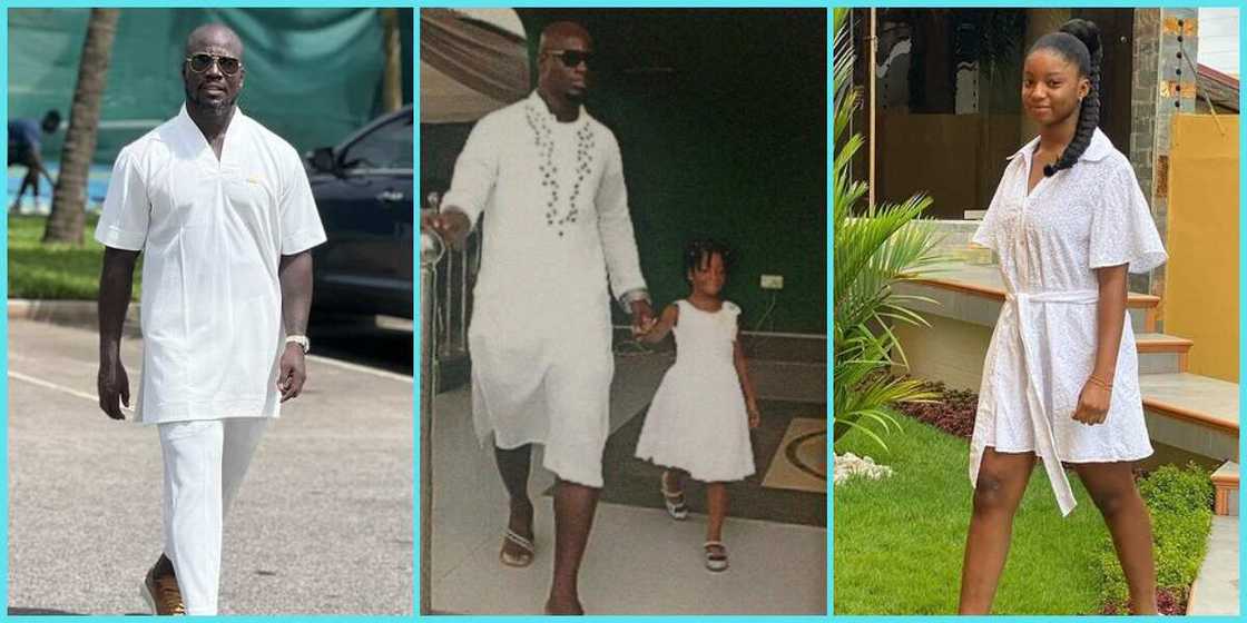 Stephen Appiah and daughter