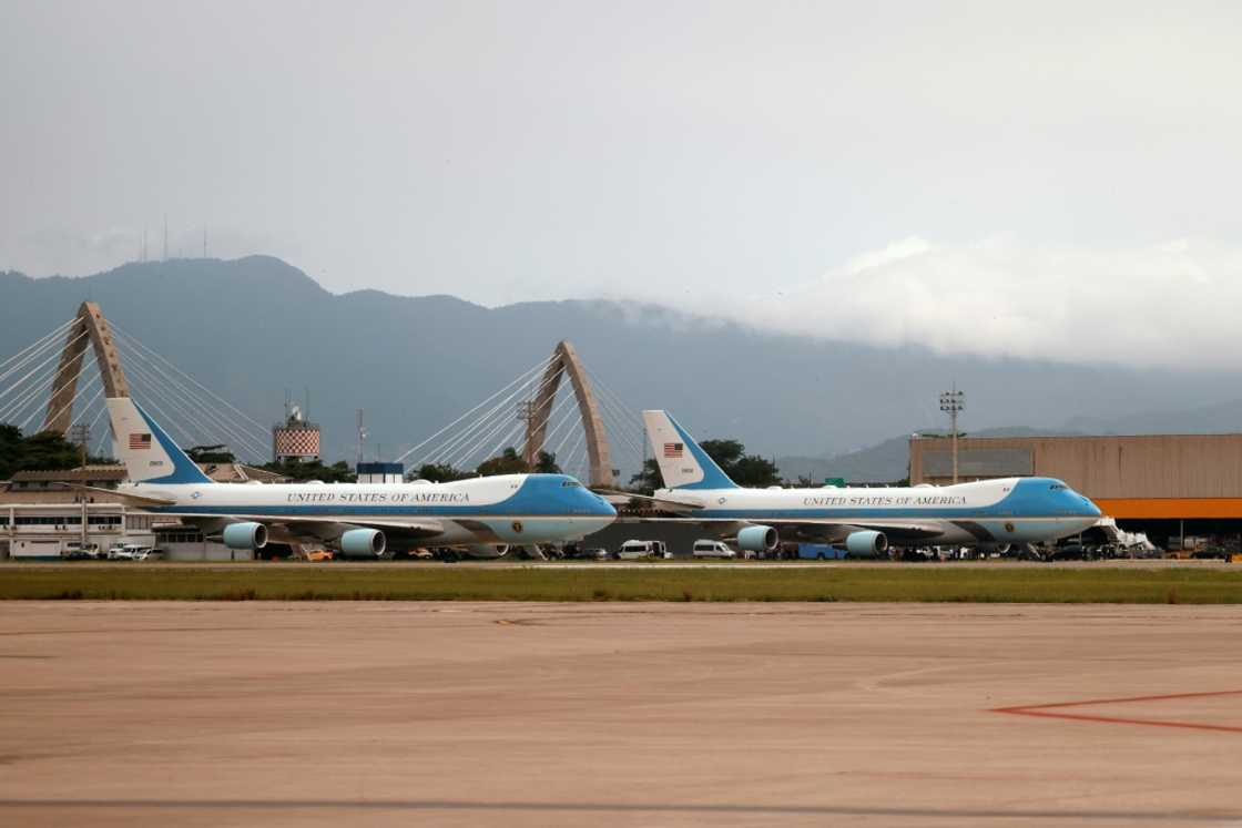Two examples of the VC-25A aircraft that normally serves as Air Force One are currently in service Two examples of the VC-25A aircraft that normally serves as Air Force One are currently in service