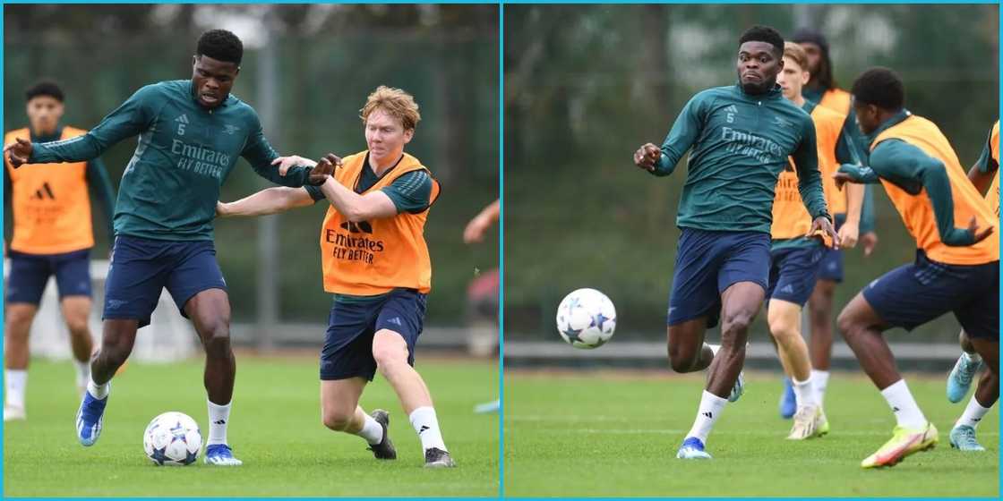 Arsenal players welcome Thomas Partey back after injury recovery Arsenal players welcome Thomas Partey back after injury recovery