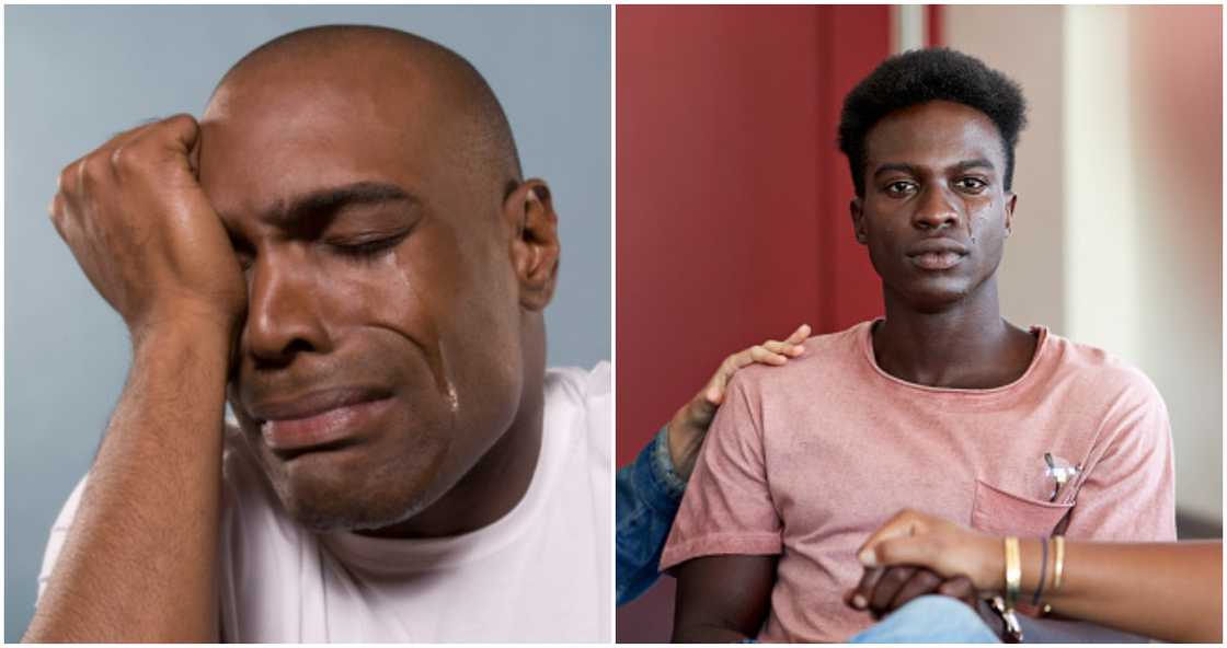 Sad black man Sad black man