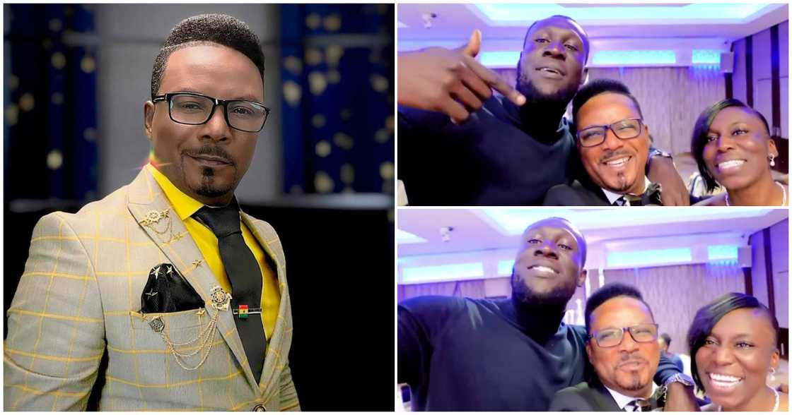 Stormzy and Slim Busterr meet at an event Stormzy and Slim Busterr meet at an event