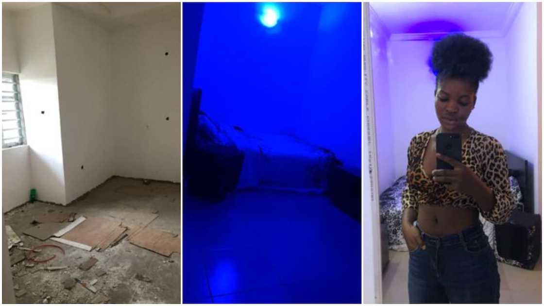 Nigerian lady celebrates herself after renting apartment, shares photos after she transformed the whole place Nigerian lady celebrates herself after renting apartment, shares photos after she transformed the whole place