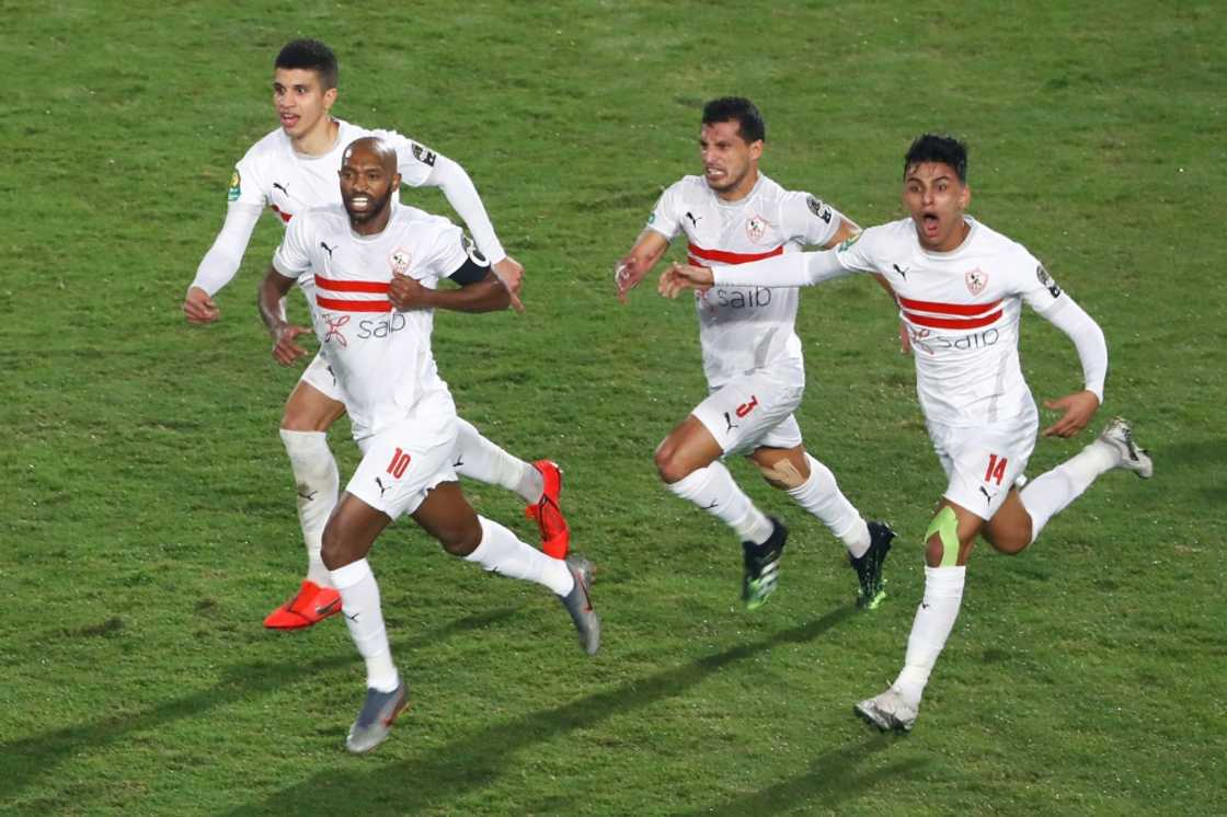 Zamalek captain 'Shikabala' (2L) scored in a CAF Champions League victory over Elect Sport of Chad on September 18, 2022. Zamalek captain 'Shikabala' (2L) scored in a CAF Champions League victory over Elect Sport of Chad on September 18, 2022.