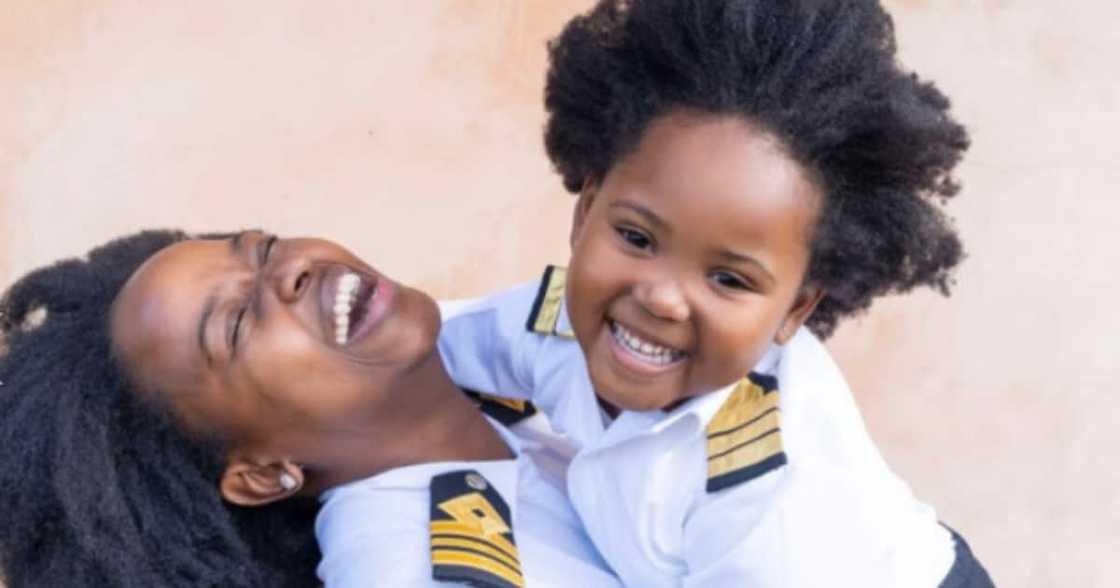Sweet Little Girl Dresses Like Ship Navigator Mom for Career Day: “Ahoy Captain Sama” Sweet Little Girl Dresses Like Ship Navigator Mom for Career Day: “Ahoy Captain Sama”