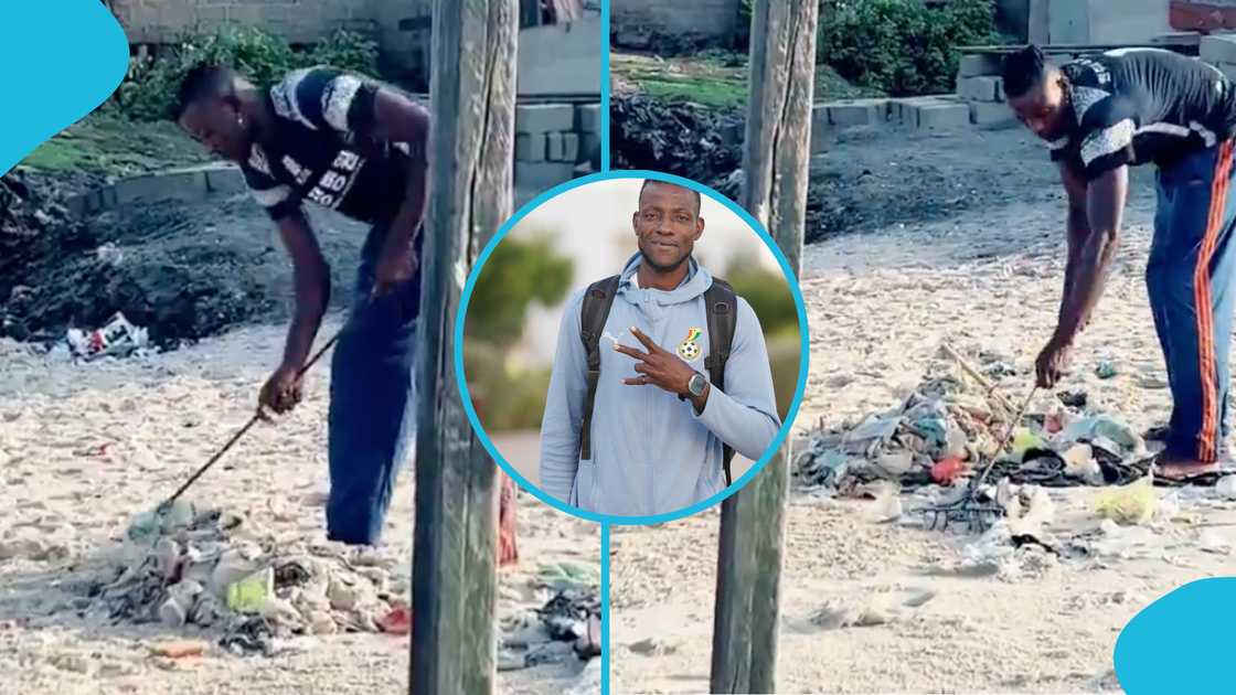 Benjamin Asare participatd in a clean-up exercise at a beach front in Accra. Benjamin Asare participatd in a clean-up exercise at a beach front in Accra.