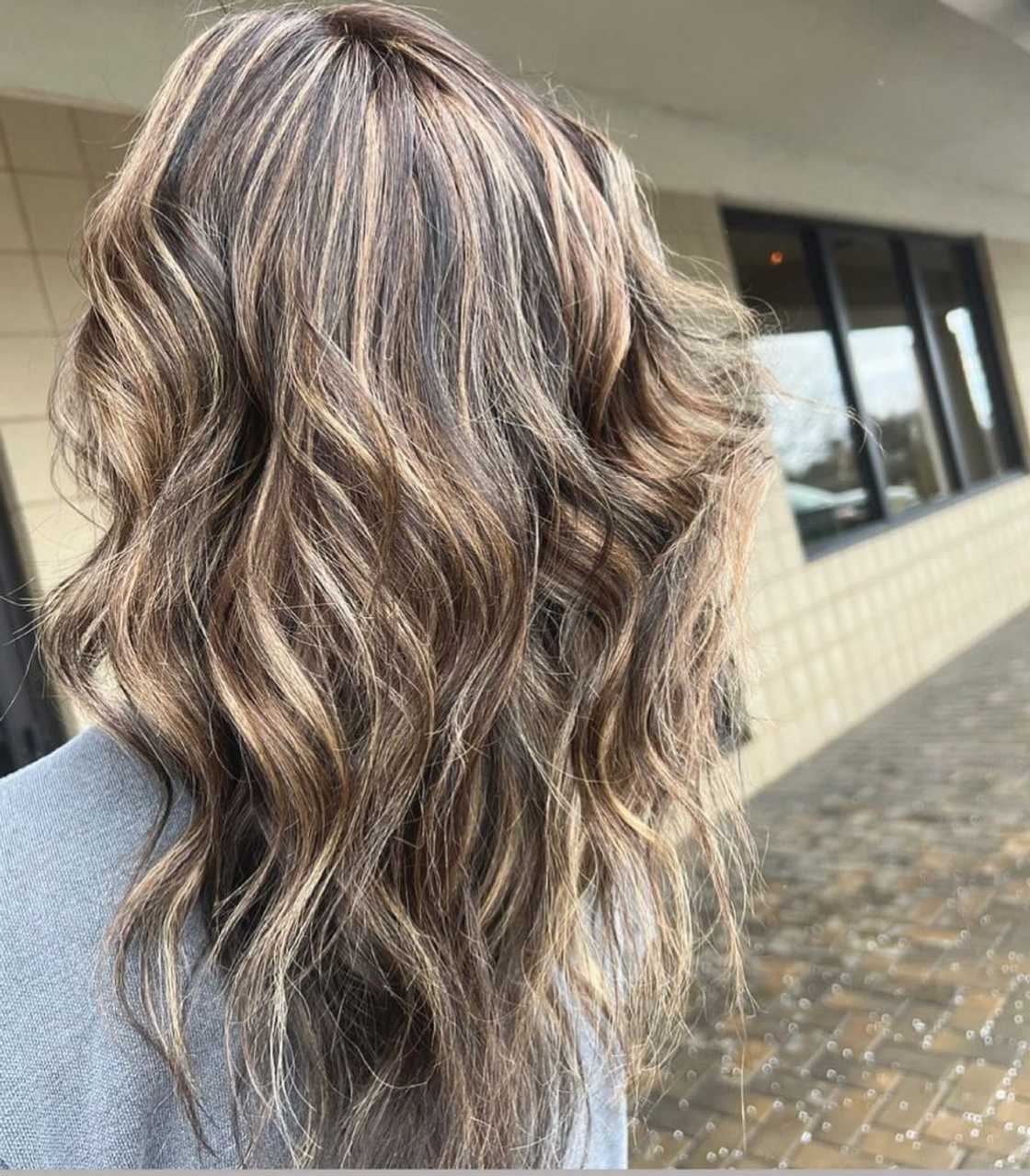 brown hair with blonde highlights