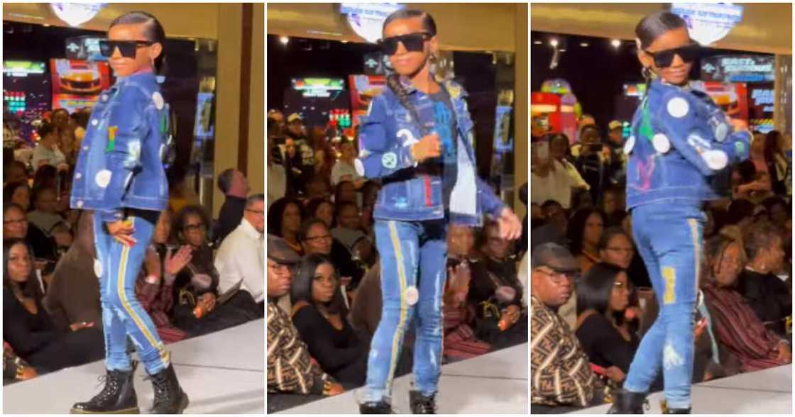 Child model melts hearts with her runway vibes. Child model melts hearts with her runway vibes.