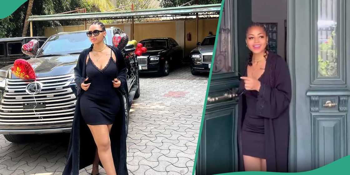 Regina Daniels gets brand new car on Valentine's Day.