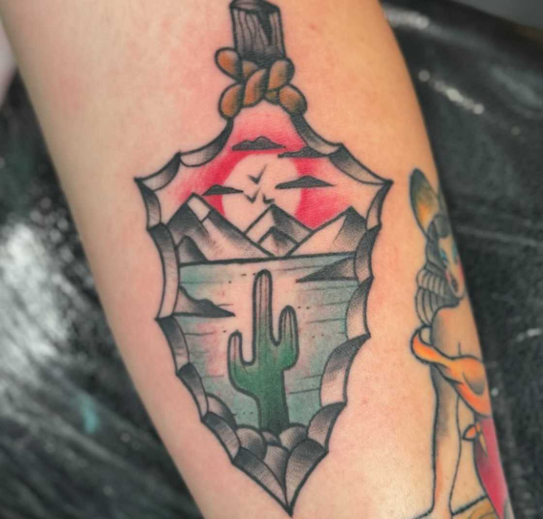 Arrowhead traditional tattoo