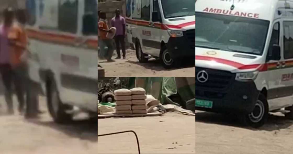‘Akufo-Addo’s ambulance’ used in carrying cement as on a test drive - Ambulance Service ‘Akufo-Addo’s ambulance’ used in carrying cement as on a test drive - Ambulance Service