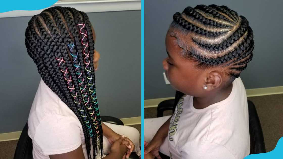 Side braided ponytail Side braided ponytail