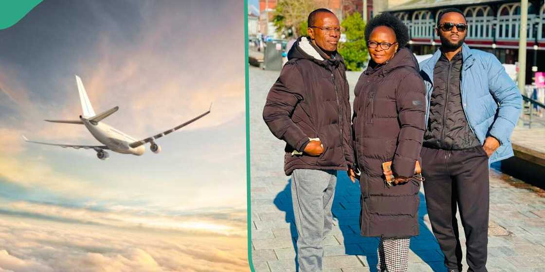 Man rejoices as he flies parents to the UK