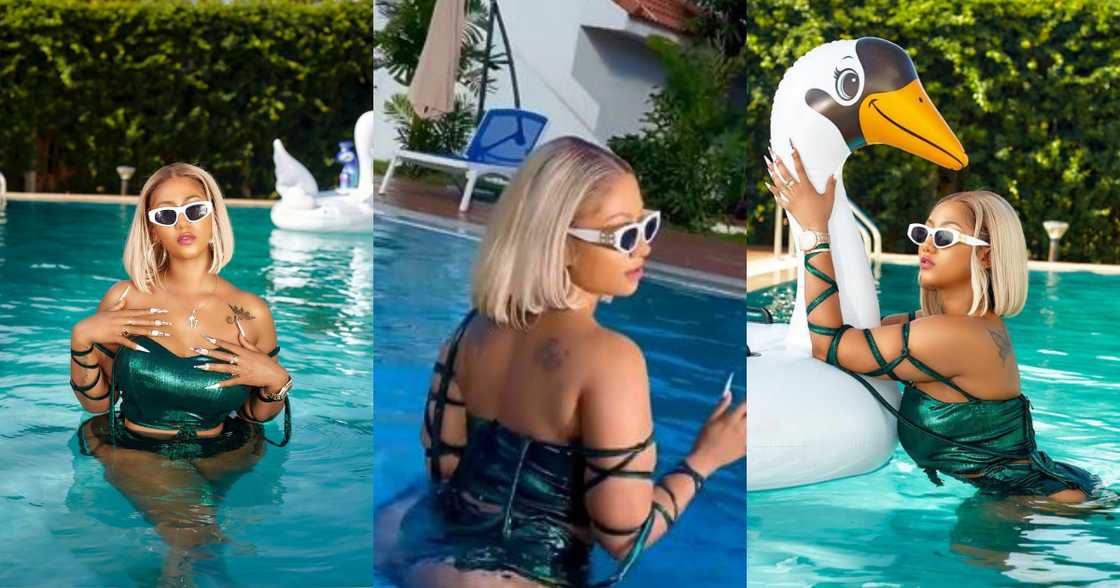 Hajia4reall: Video of Singer Swimming in Scanty Cloths Causes Massive Traffic Online Hajia4reall: Video of Singer Swimming in Scanty Cloths Causes Massive Traffic Online