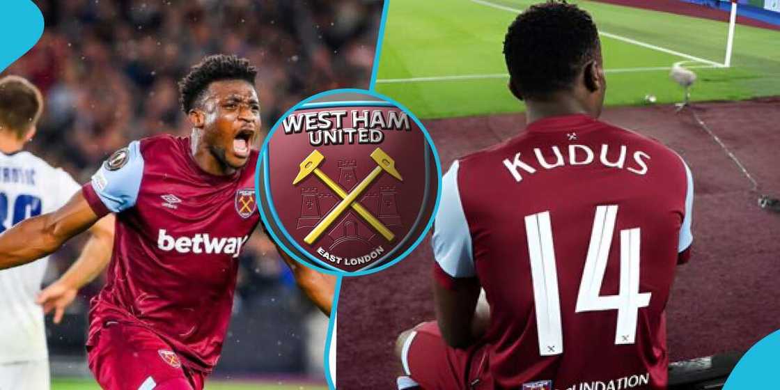 Mohammed Kudus' 14th minute goal Mohammed Kudus' 14th minute goal