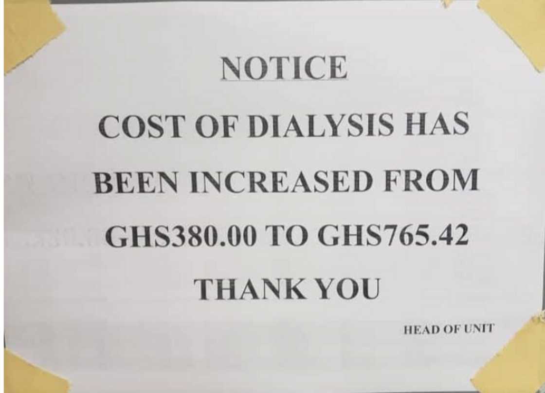 Cost of Dialysis In Ghana: Korle Bu Blames High Taxes And Removal Of Subsidies For 100% Hike