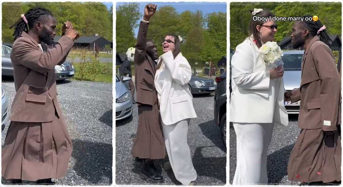 Photos of a Nigerian man who married a white lady. Photos of a Nigerian man who married a white lady.