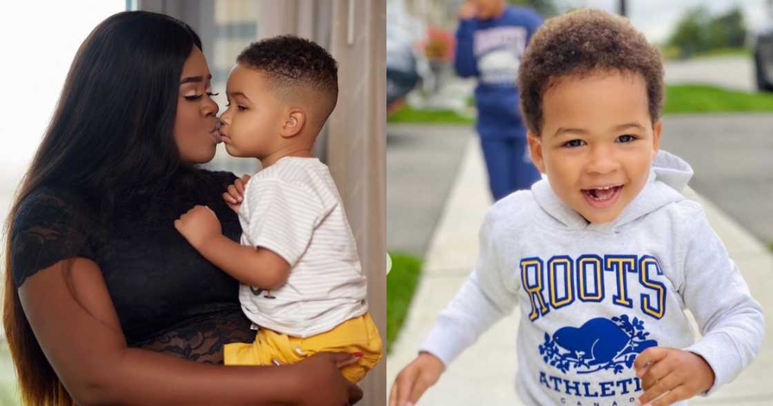 Kafui Danku drops a photo with her son Kafui Danku drops a photo with her son