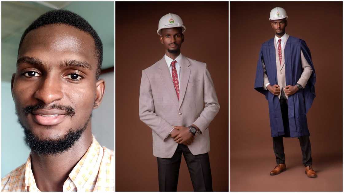 Nigerian man bags first class in engineering, shares graduation photos, sparks conversations Nigerian man bags first class in engineering, shares graduation photos, sparks conversations