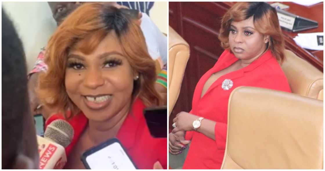 The MP for Dome-Kwabenya, Sarah Adwoa has finally returned to parliament after a long break The MP for Dome-Kwabenya, Sarah Adwoa has finally returned to parliament after a long break