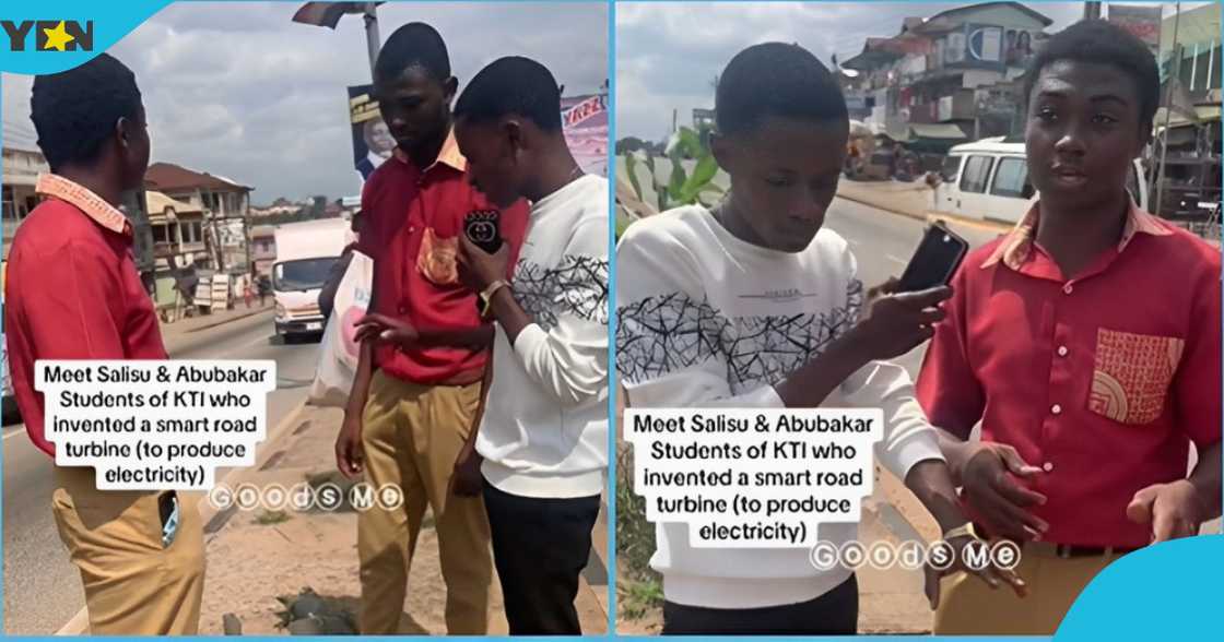 Photo of two KTI students being interviewed about their innovation Photo of two KTI students being interviewed about their innovation