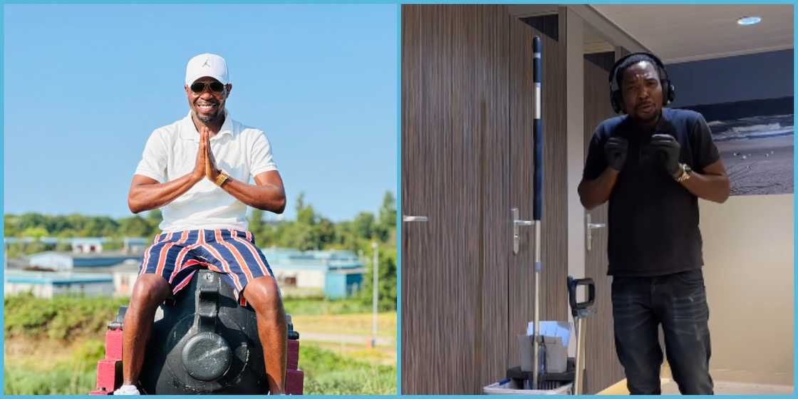 Mr Happiness, Kofi Gabs, Cleaner, Dutch passport, Shop attendant, Ghanaian abroad, Toilet cleaner. Mr Happiness, Kofi Gabs, Cleaner, Dutch passport, Shop attendant, Ghanaian abroad, Toilet cleaner.