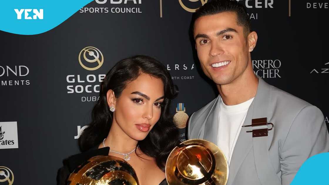 Cristiano Ronaldo, 2024 Globe Soccer Awards, Georgina Rodriguez, Al-Nassr. Cristiano Ronaldo, 2024 Globe Soccer Awards, Georgina Rodriguez, Al-Nassr.