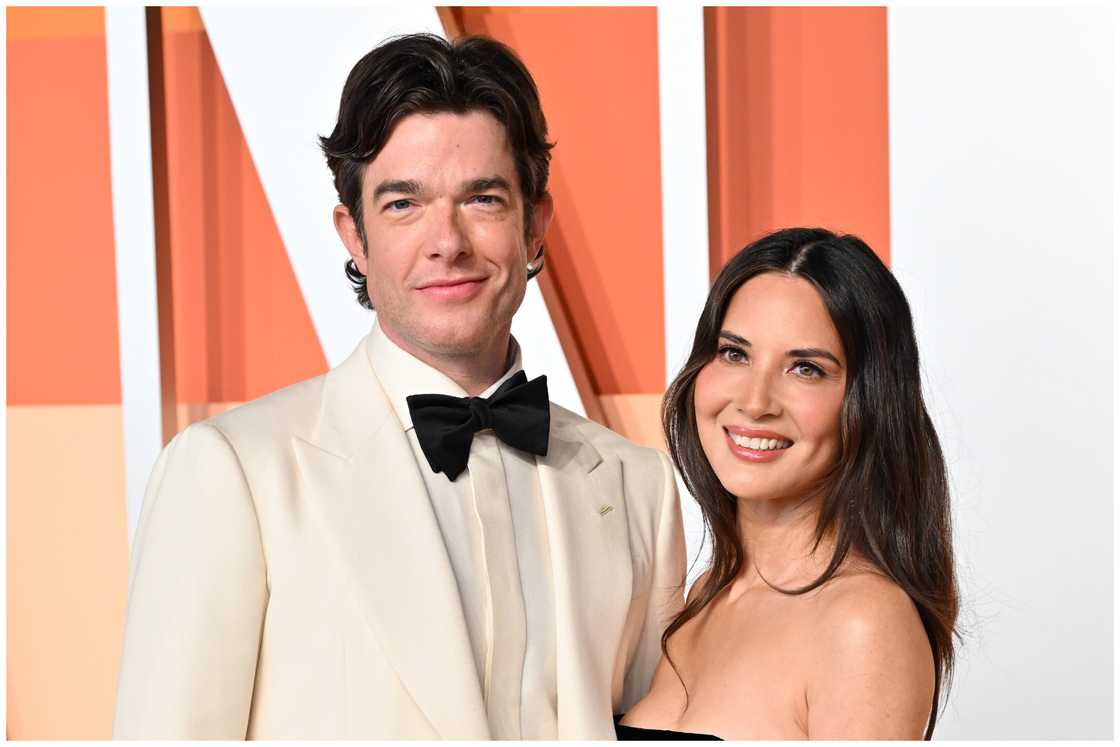 Mulaney and Olivia seen at the 2025 Vanity Fair Oscar Party