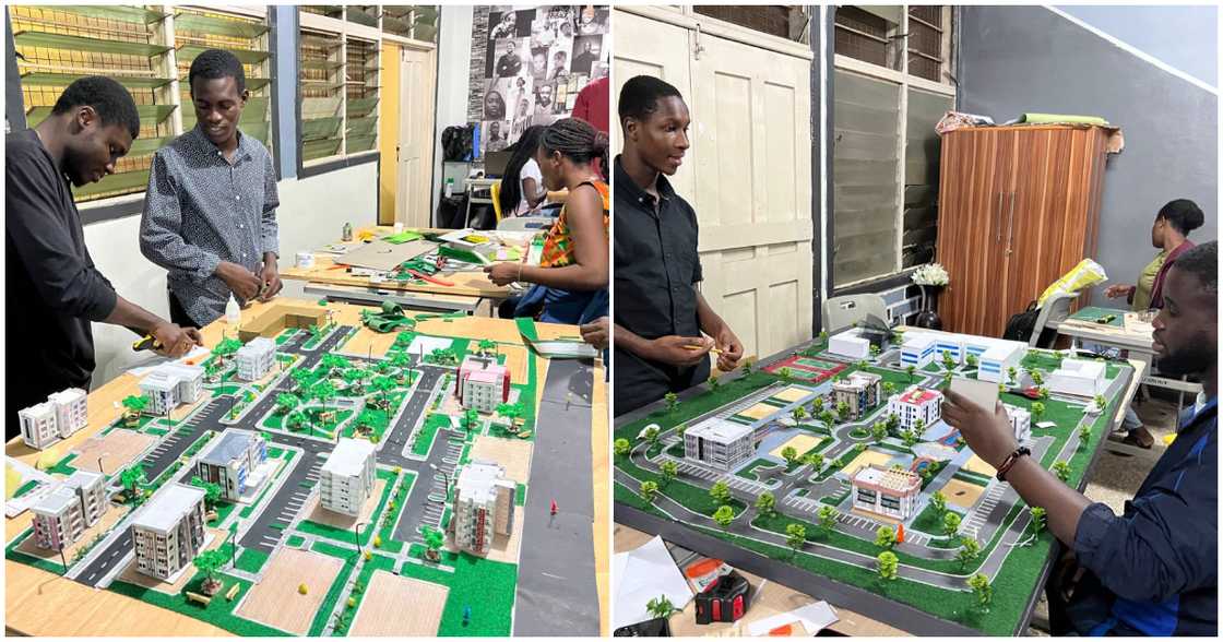 The team showcases the architectural design of affordable residential buildings in Ejisu The team showcases the architectural design of affordable residential buildings in Ejisu