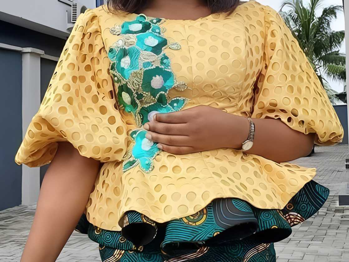 Ankara Peplum skirt and blouse