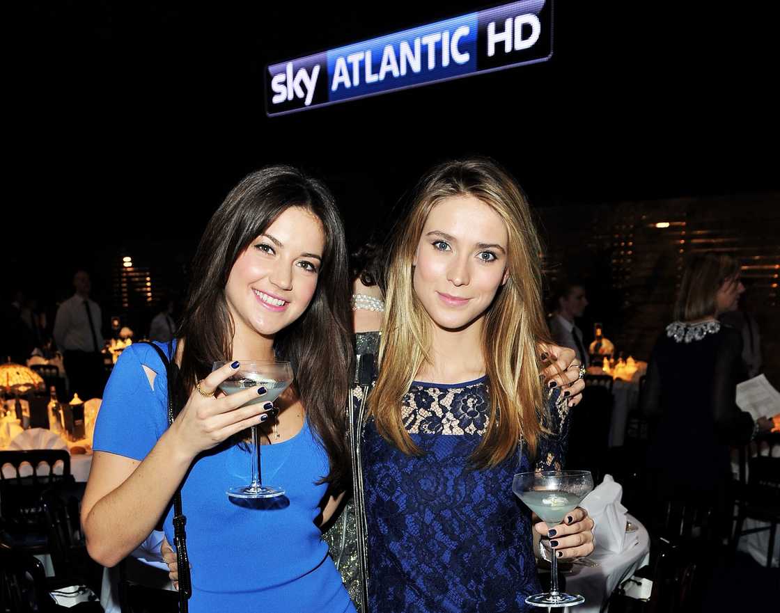 Actresses Abbie Salt (L) and Charlotte Salt (R) attend the launch party for Sky Atlantic HD.