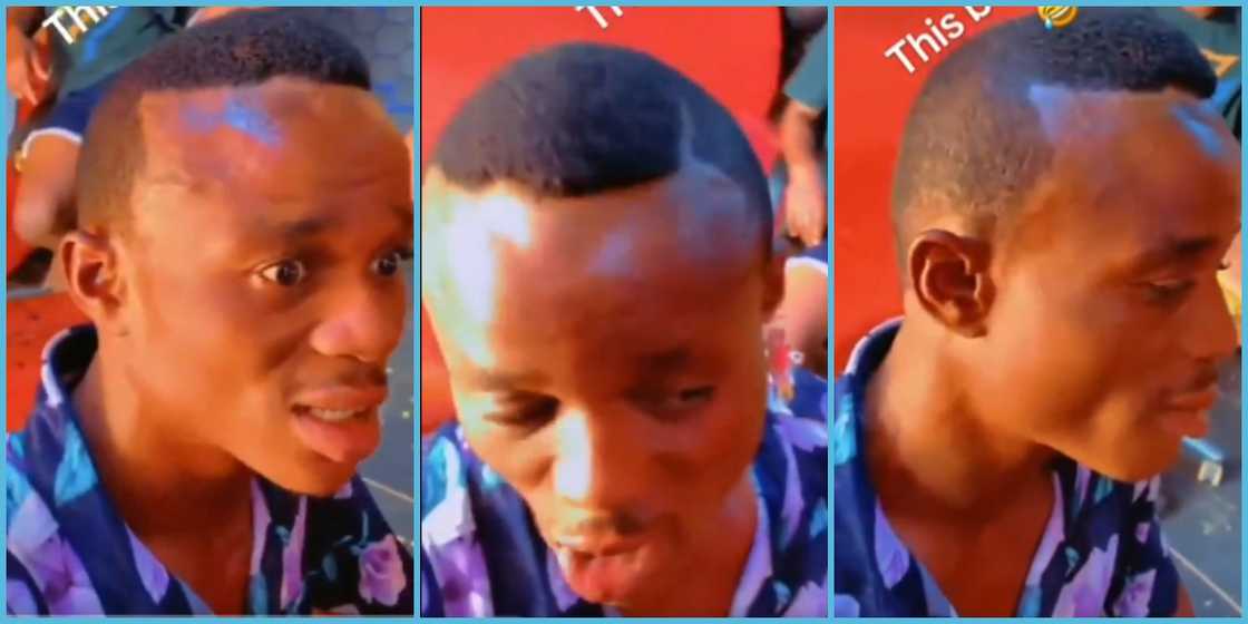 Young Ghanaian Man Unhappy With His Haircut, Demands Compensation: “He Go Balance Me” Young Ghanaian Man Unhappy With His Haircut, Demands Compensation: “He Go Balance Me”