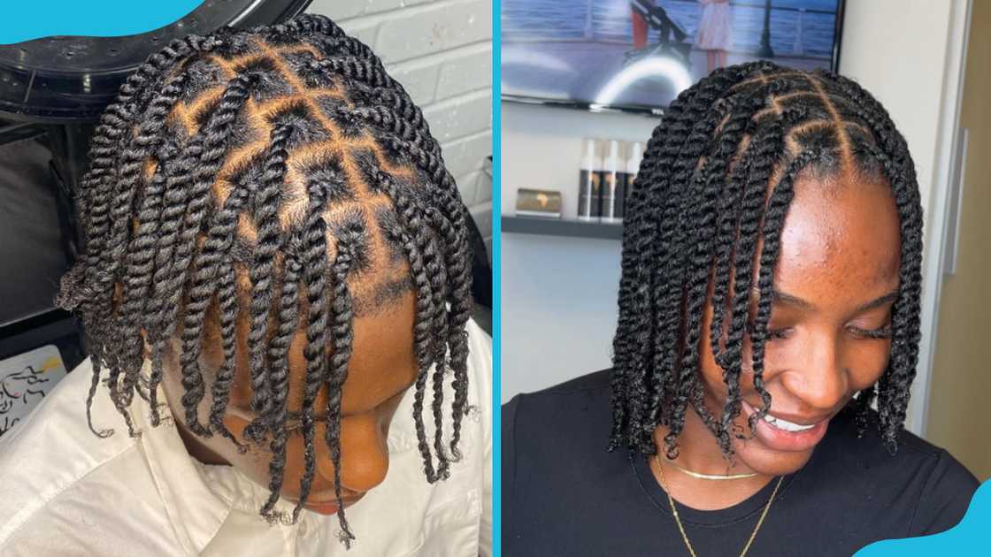 Two-strand twist updo Two-strand twist updo