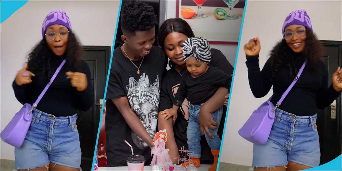 Strongman Burner's baby mama, Nana Ama Strong, dancing Strongman Burner's baby mama, Nana Ama Strong, dancing