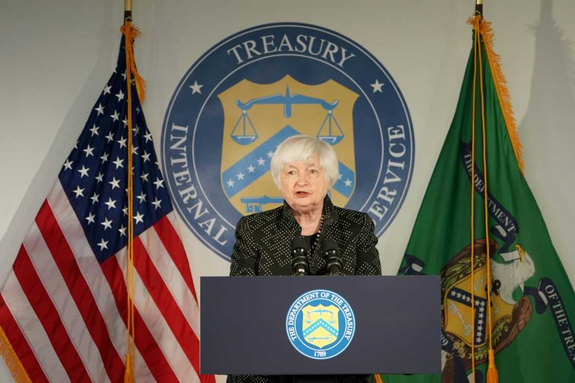 US Treasury Secretary Janet Yellen attends an event in McLean, Virginia a day after the world's biggest economy lost its top-tier credit rating from Fitch US Treasury Secretary Janet Yellen attends an event in McLean, Virginia a day after the world's biggest economy lost its top-tier credit rating from Fitch