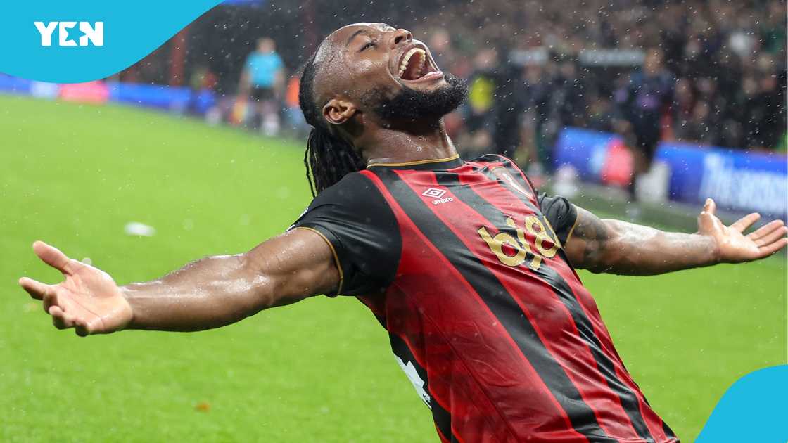 Antoine Semenyo, Semenyo nets brace, Semenyo scores solo goal, Semenyo scores Messi-like goal, Semenyo named in Ghana squad, Semenyo scores for Bournemouth, 2026 World Cup Qualifier.