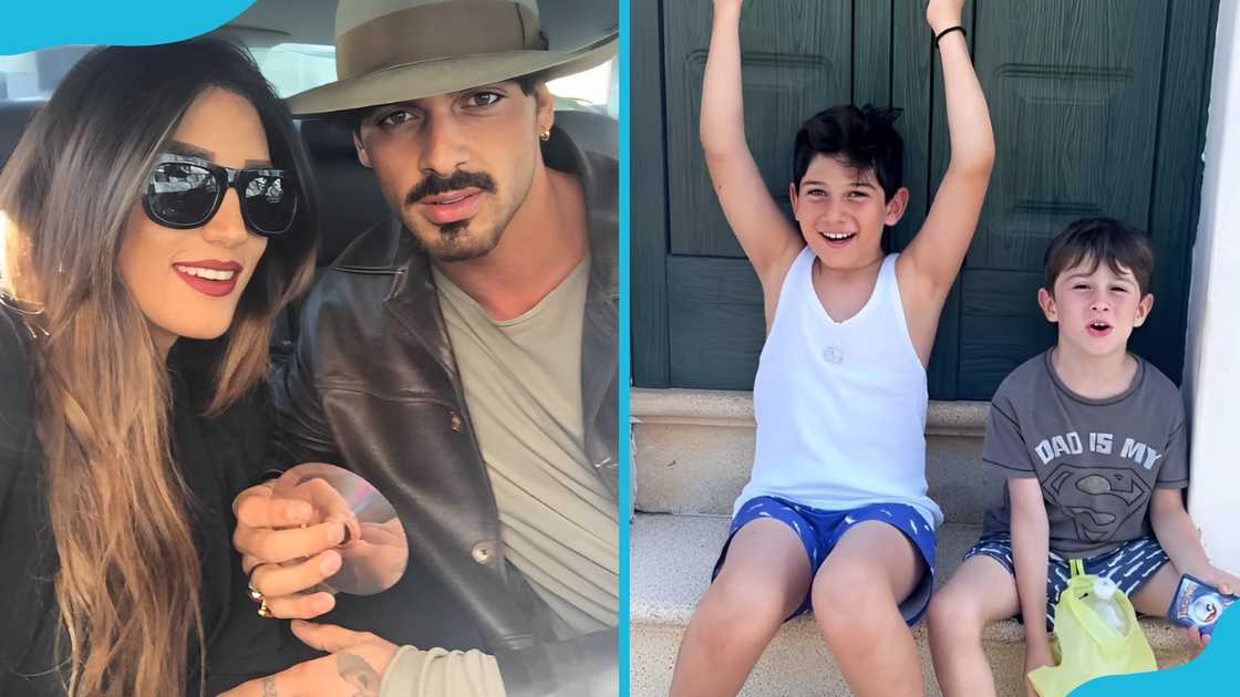 Rouba Saadeh, her ex-husband Michele Morrone, and their two sons Marcus and Brando. Rouba Saadeh, her ex-husband Michele Morrone, and their two sons Marcus and Brando.