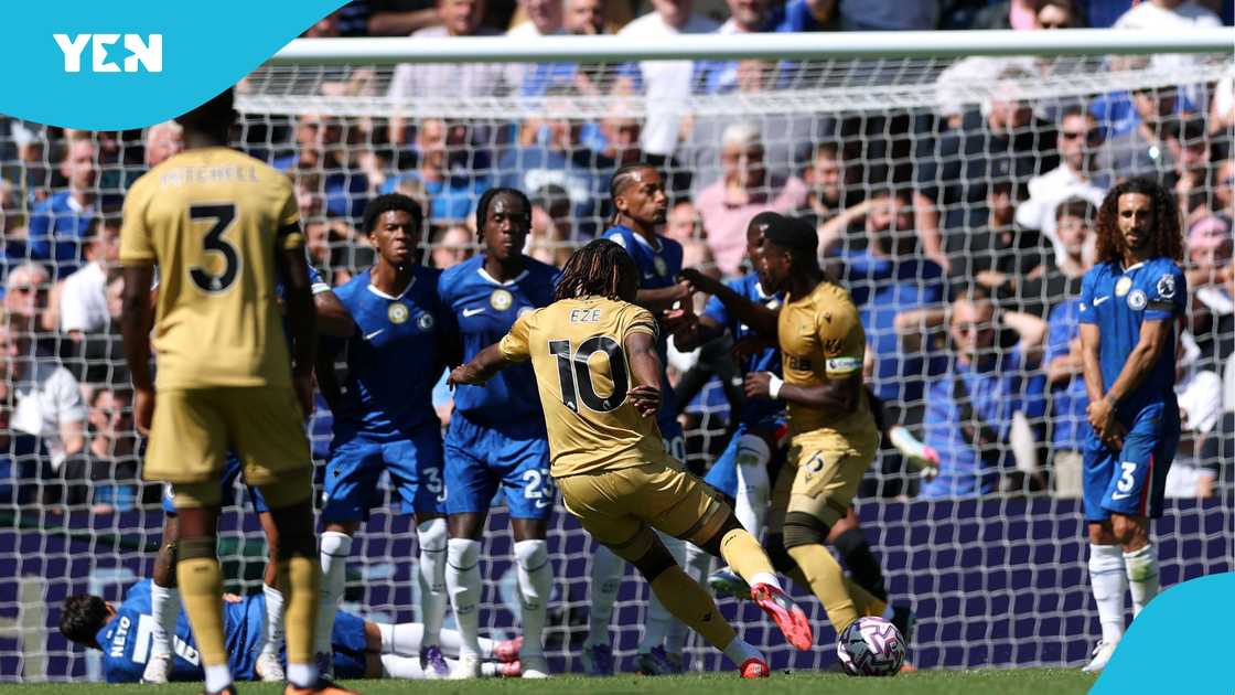 Why Eberechi Eze free kick goal for Crystal Palace against Chelsea was disallowed Why Eberechi Eze free kick goal for Crystal Palace against Chelsea was disallowed