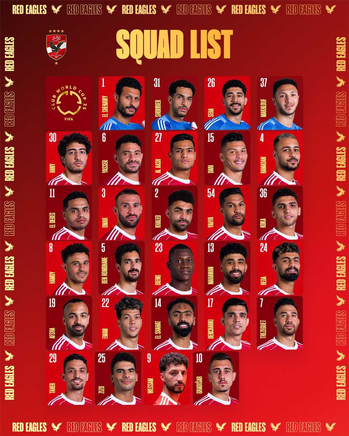 Al Ahly, Club World Cup, Al Ahly Club World Cup squad Al Ahly, Club World Cup, Al Ahly Club World Cup squad