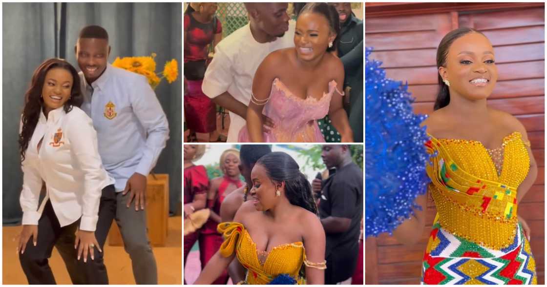 Meet The Beautiful Bride Who Gave Us Twerking Moves In Lovely Kente Gown On Her Wedding Day Meet The Beautiful Bride Who Gave Us Twerking Moves In Lovely Kente Gown On Her Wedding Day
