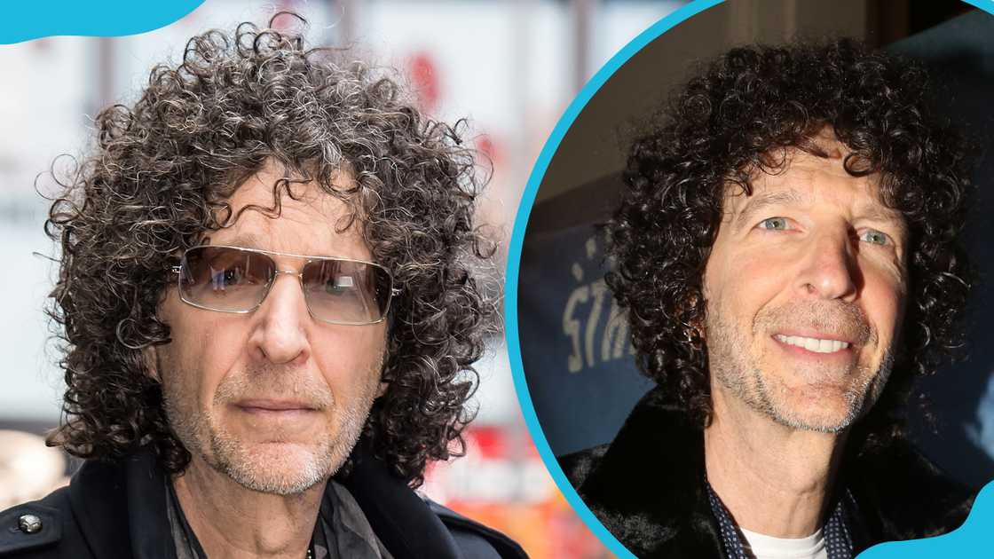 Howard Stern is seen arriving at the ABC studio (L). Stern poses for a photo (R) Howard Stern is seen arriving at the ABC studio (L). Stern poses for a photo (R)