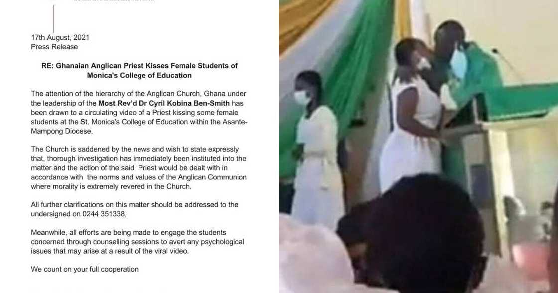 Anglican Church of Ghana issues statement over viral 'kissy-kissy' Rev. Father video Anglican Church of Ghana issues statement over viral 'kissy-kissy' Rev. Father video