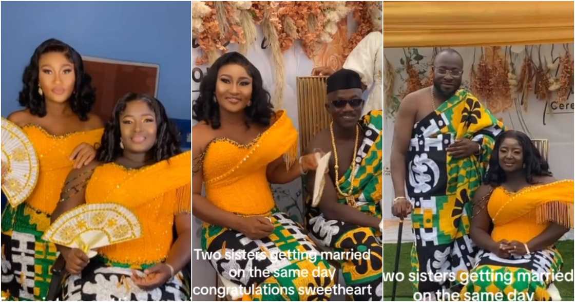 Photo of two sisters at their wedding Photo of two sisters at their wedding