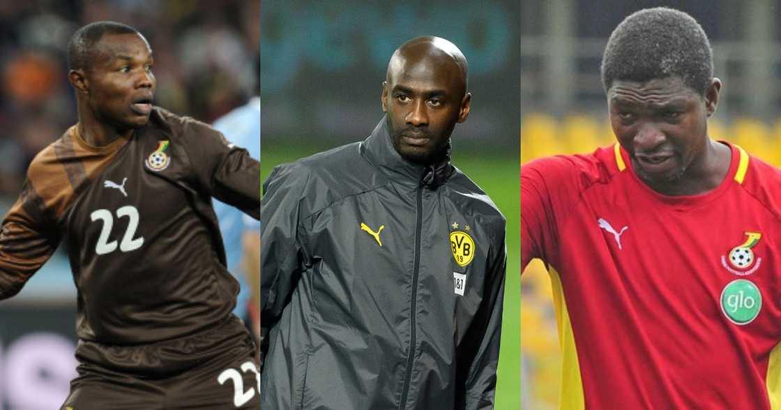 Otto Addo and the two men that form the new technical team of the Black Stars Otto Addo and the two men that form the new technical team of the Black Stars