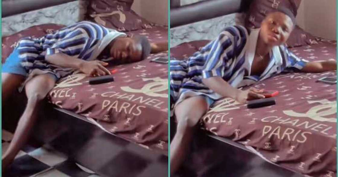 Man cries a river after receiving painful messages from girlfriend Man cries a river after receiving painful messages from girlfriend