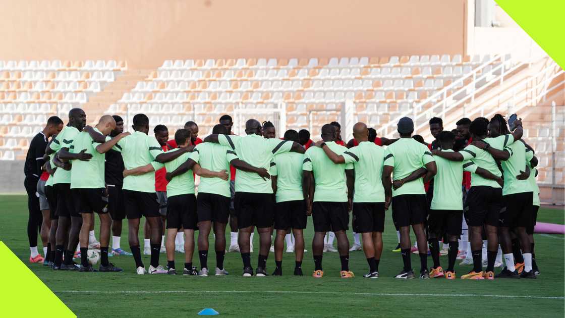 Black Stars train in Accra.