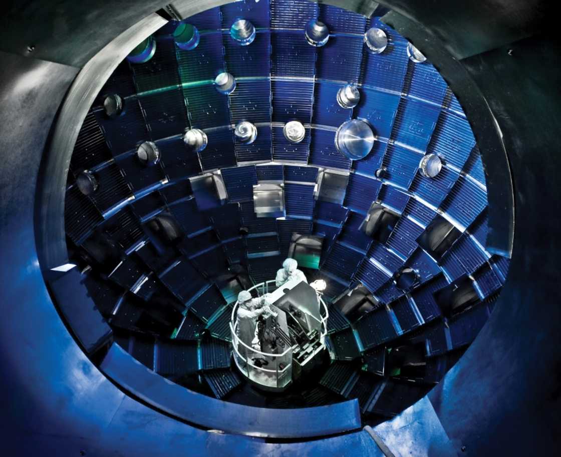 The US National Ignition Facility (NIF), the interior of which is seen here in July 2008, has reportedly achieved a fusion reaction that produces more energy than was put into it The US National Ignition Facility (NIF), the interior of which is seen here in July 2008, has reportedly achieved a fusion reaction that produces more energy than was put into it