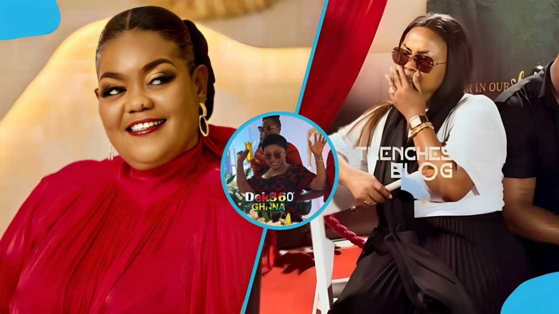 Nana Ama McBrown cry, Mabel Adwoa Intuah funeral, Aunty Mabel, Vivian Jill Lawrence, Mayan Stitches CEO, funeral in Accra, Ghanaian actress, celebrity friendship, Ghana fashion entrepreneur